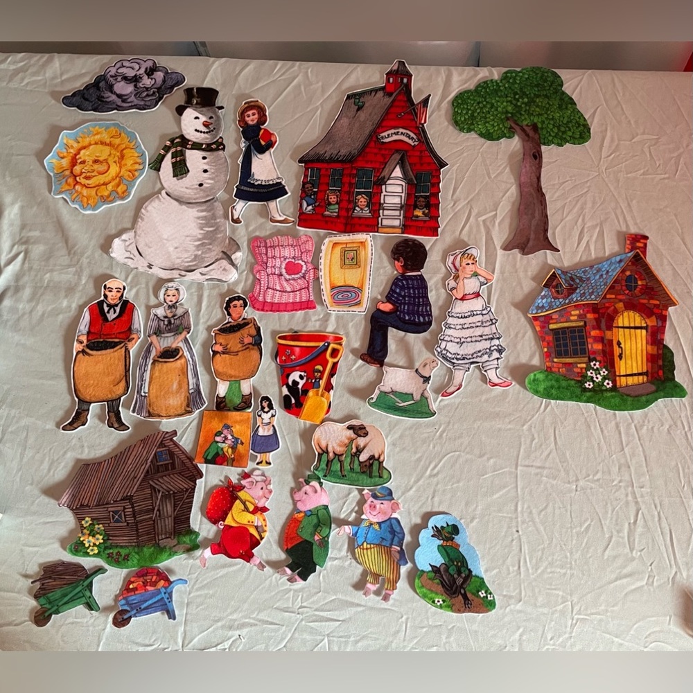 Vintage Educational Felt Board Teaching Mega Lot Classroom/Home School/Museum